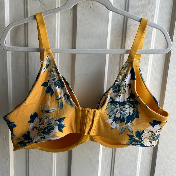 Cacique Lightly Lined Floral Full Coverage Underwire Bra - Picture 5 of 8